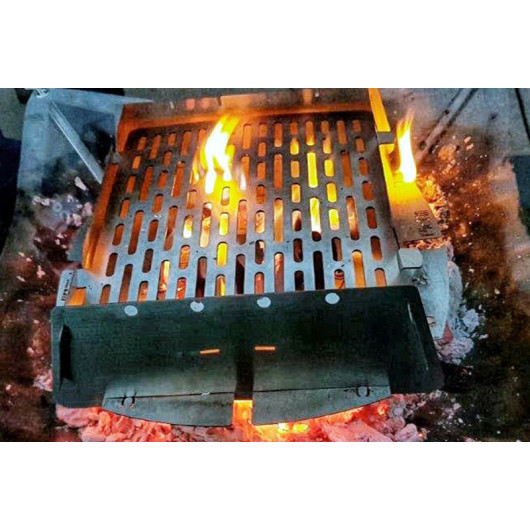 Barbecue pliable PICOLI - barbecue portable pliable pour le camping.