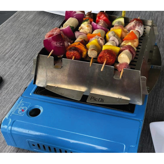Barbecue pliable PICOLI - barbecue portable pliable pour le camping.