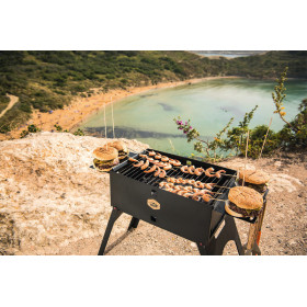 Barbecue grill complet GIZZO - barbecue au charbon pour le camping.