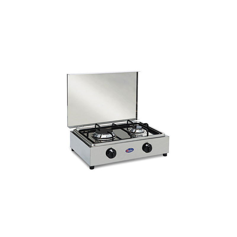 Cuisine Camping Portable Réchaud Camping 2 Feux 17 000 BTU - Pliable Avec Poêle Grille Et Sac Transport | Parfait Randonnée Réchaud Pliable 17000 Btu