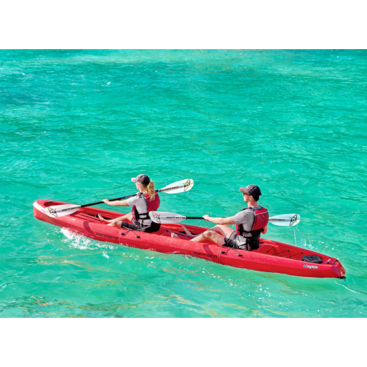 Mojito Duo Angler Vert POINT 65° N - kayak de pêche modulable pour 2 personnes.