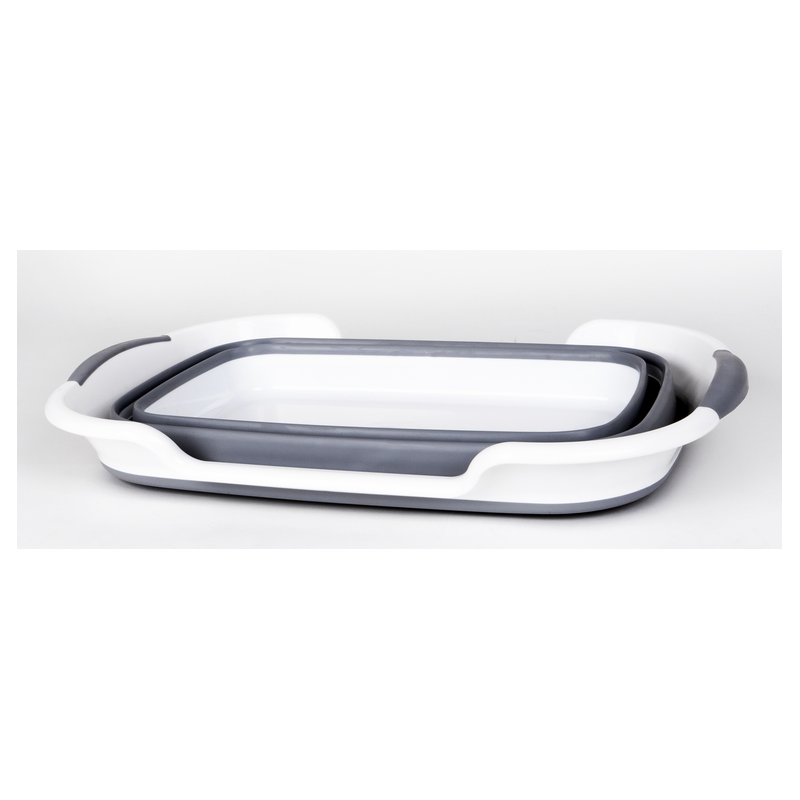 Bac Pliable Navaris Multifonction - Bassine Avec Bouchon Évacuation Pour Camping, Cuisine Et Rangement