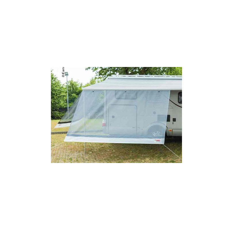 Fiamma Sun View Paroi Avant 300 Cm - Maille Filtrante Bloque 85% Lumière Pour Auvent F45 - Installation Facile Avec Tendeurs Et Sardines