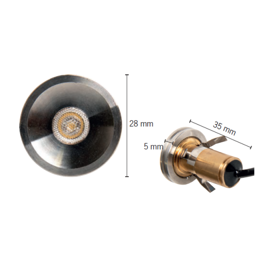 Mini spot en acier inoxydable CARBEST Eclairage d'intérieur en camping-car