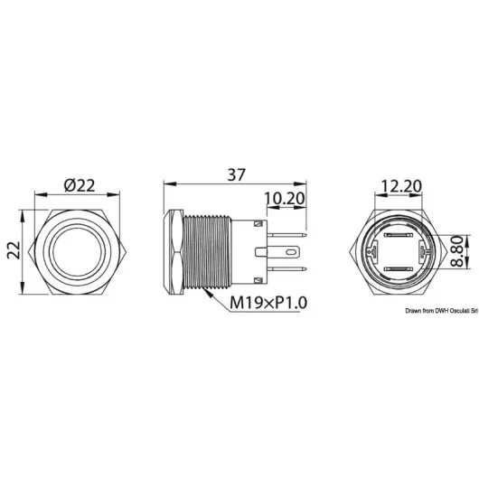 ONPOW Interrupteur IP67 12V
