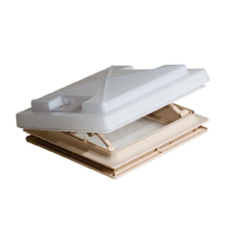 MPK Capot De Rechange 28x28 Cm Pour Lanterneau Modèle 290 – Verre Dépoli, Ventilation Continue, Fabriqué En Allemagne