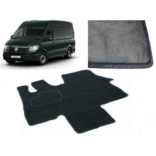 Tapis de cabine Exquisit Crafter depuis 2018 CARBEST - tapis de cabine pour fourgon Crafter.