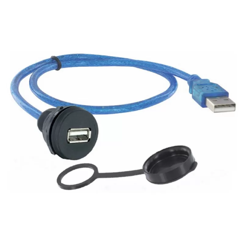 HOLZER Prise De Montage USB 230 V/5 V 2,1 A Ext./int. Couvercle IP54