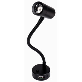 FRILIGHT Flex D4 | Liseuse LED flexible 210 mm avec USB Liseuse LED flexible 210 mm avec USB CARBEST - lampe LED 12V bateau, van & camping-car
