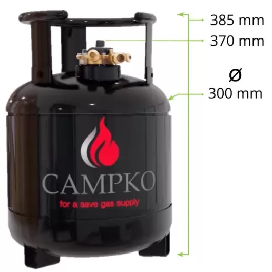CAMPKO bouteille GPL rechargeable 7,5 kg pour camping-car et van aménagé.