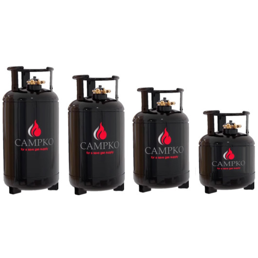 CAMPKO Bouteille de gaz rechargeable GPL volume 30 L pour fourgon et camping-car : vu gamme bouteille rechargeable CAMPKO