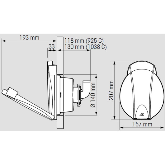 Pump 1038C PLASTIMO - pompe de cale pour bateau couvercle à poignée intégrée