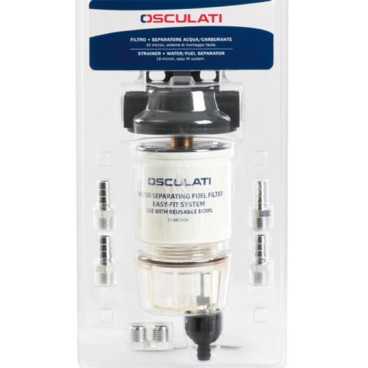 Filtre séparateur eau / carburant pour moteur de bateau OSCULATI - pièce mécanique marine - moteur
