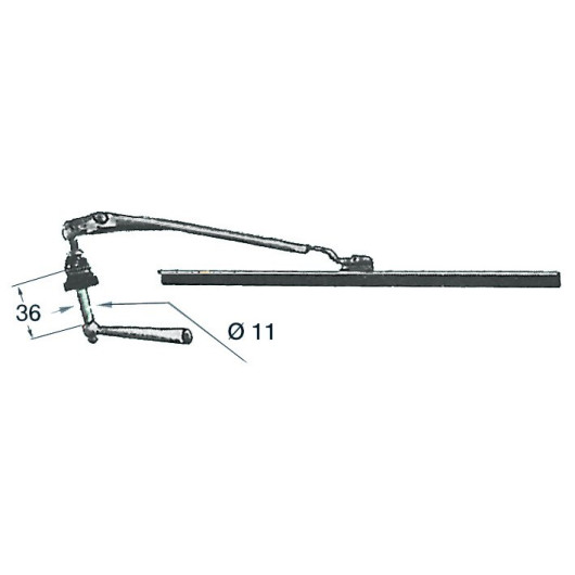 Kit Essuie-Glace Manuel Universel Pour UTV/Quad - Bras 450 Mm, Lame 400 Mm - Nécessite Perçage Pare-brise
