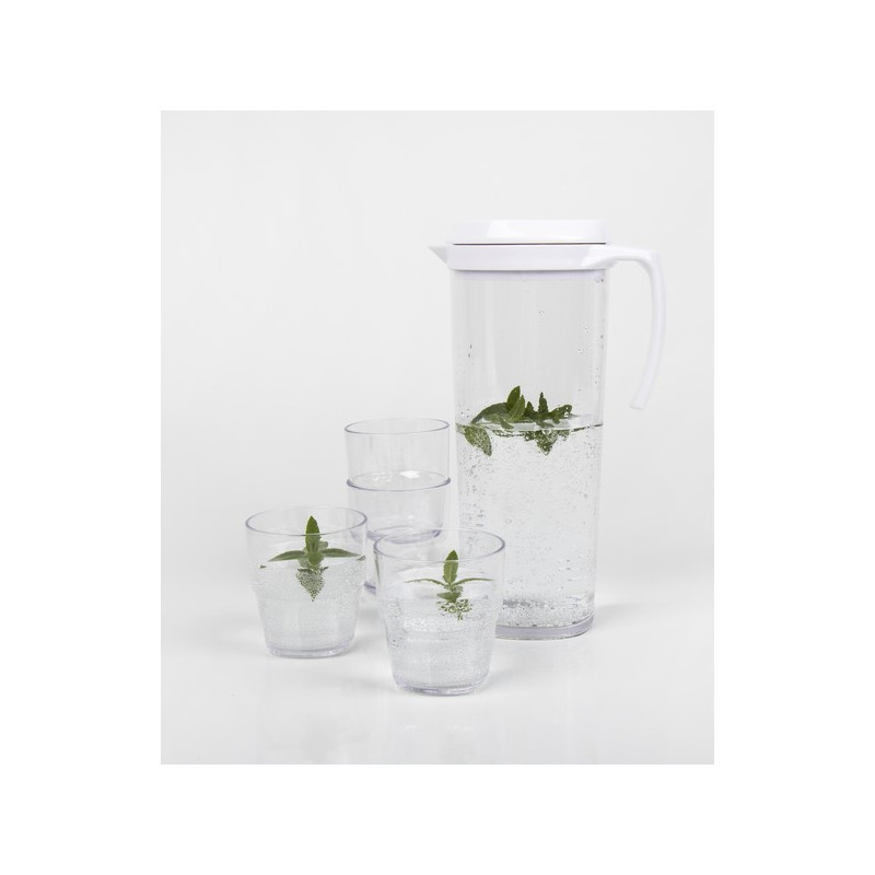 Tupperware Heritage Ensemble pichet et 4 gobelets avec