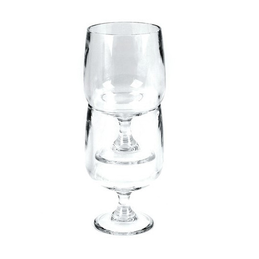 4 Verres à Vin En Plastique Incassable - 380 Ml, Design Côtelé Vintage, Idéaux Pour Pique-nique, Mariage, Camping