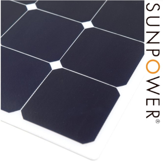 Panneau solaire souple et flexible noir 125W avec régulateur MPPT Bluetooth smart.