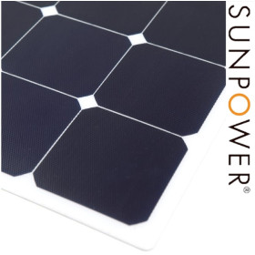 Grand panneau solaire souple et  flexible 235W cellules SUNPOWER black.