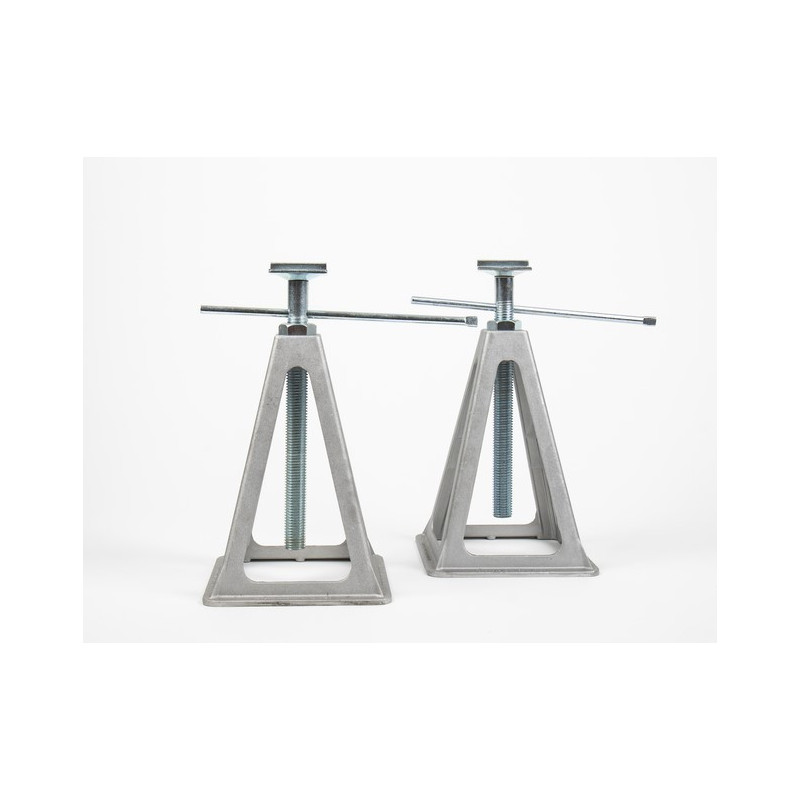 Lot De 4 Chandelles De Stabilisation Pour Caravane - Charge Max 900 Kg Chacune - Hauteur Réglable 27-43 Cm - 14