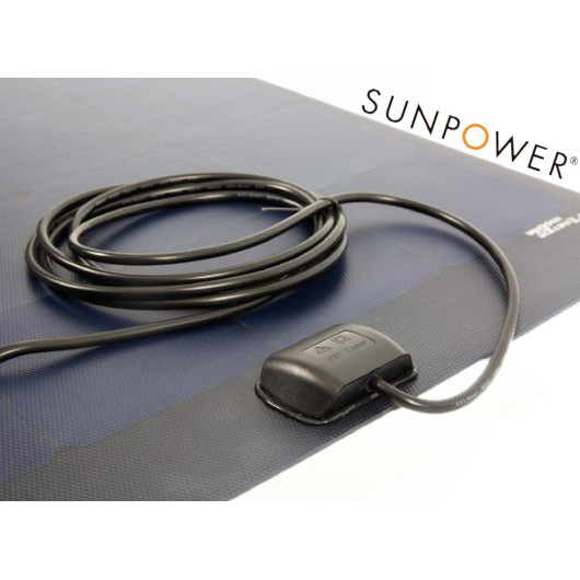 Kit panneau solaire 12V - 130W Sunpower EM MPPT pour van, fourgon aménagé & bateau