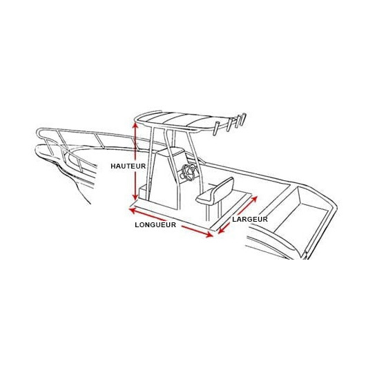 Housse pour console avec T-Top OCEANSOUTH  - Equipement moteur - H2R Equipements