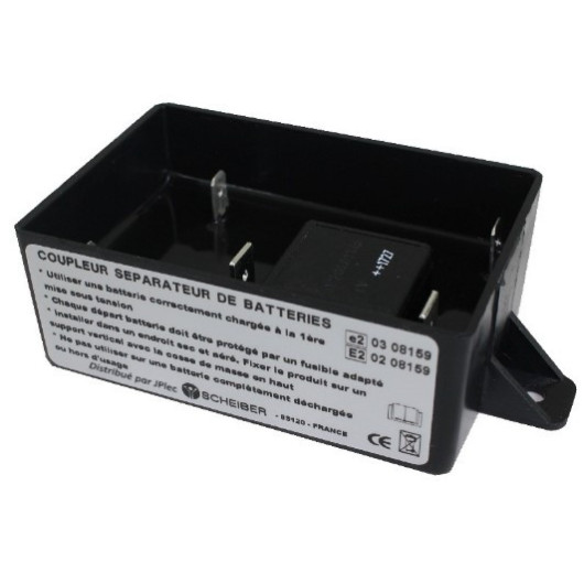 Coupleur séparateur 50A entrée +APC Scheiber | coupleur auto de batterie 12V pour van et camping-car | vue arrière