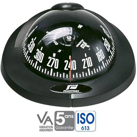 Offshore 75 à encastrer horizontal PLASTIMO - compas de route magnétique pour bateau moteur