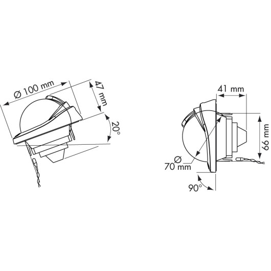 Offshore 75 à encastrer horizontal PLASTIMO - compas de route magnétique pour bateau moteur