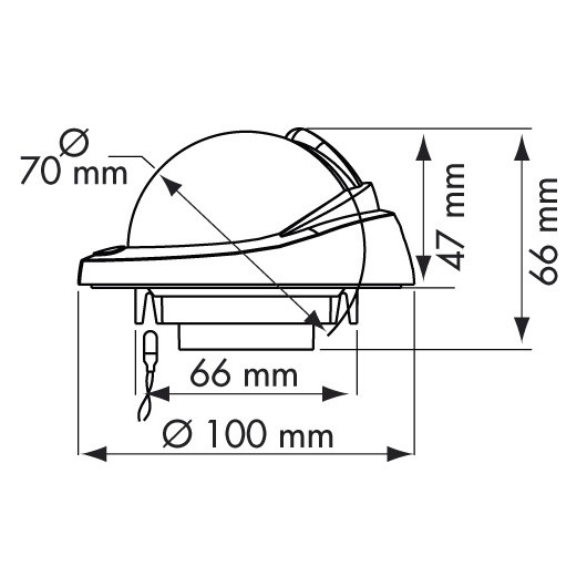 Offshore 75 à encastrer horizontal PLASTIMO - compas de route magnétique pour bateau moteur