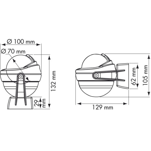 Offshore 75 sur étrier PLASTIMO - compas magnétique de route pour bateau & semi-rigide