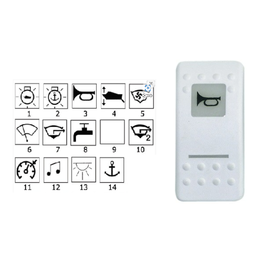 Façade blanche interrupteur Contura II CS Interrupteur bateau