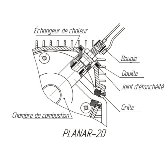 Bougie de préchauffage AIR 2D AUTOTERM - Pièce détaché bateau & camping-car