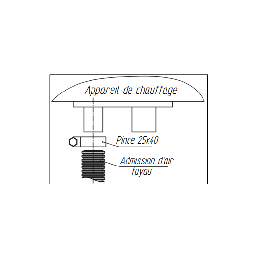 Collier de fixation admission d'air AUTOTERM - Pièce de rechange chauffage bateau & camping-car