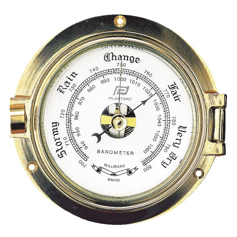 BAROMÈTRE LAITON CHROMÉ IMEX MARINE 11,5 CM