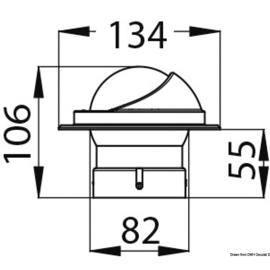 Compas Idra 3'' encastré RIVIERA Compas de route pour bateau