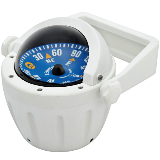 Compas Zentit 3'' sur étrier RIVIERA - Compas à rose plate de diamètre 80 mm pour bateau