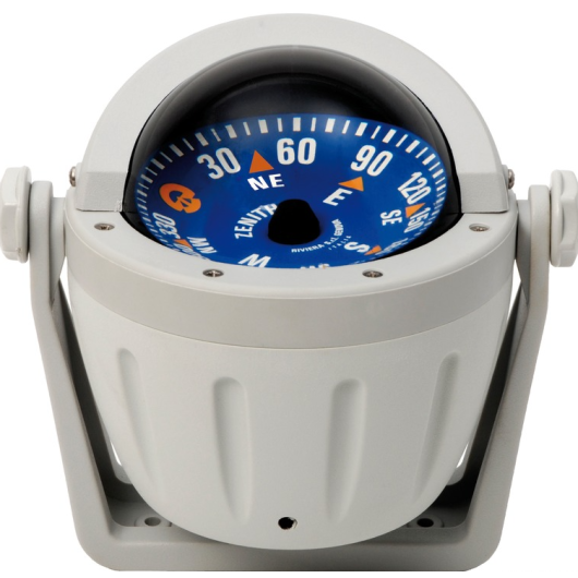 Compas Zentit 3'' sur étrier RIVIERA - Compas à rose plate de diamètre 80 mm pour bateau