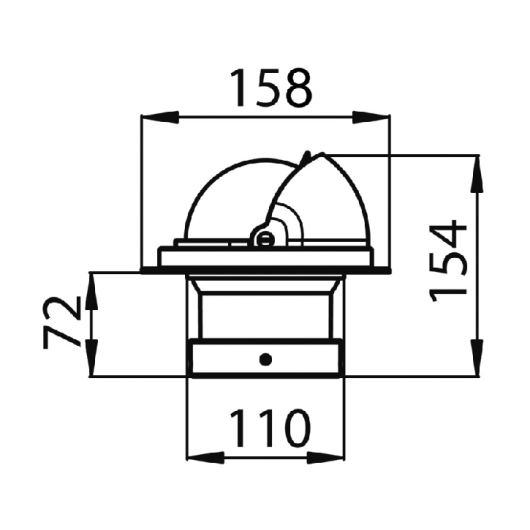 Compas Urania 4'' encastré - Rose plate RIVIERA Compas de route pour bateau