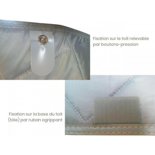 Thermicamp Roof FIAT Ducato / CITROEN Jumper CLAIRVAL - Rideau thermique isolant toit relevable fourgon 