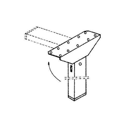 Pied De Table Pliant Réglable Pour Camping-car - Aluminium - Hauteur 510-710 Mm