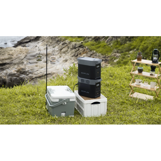Batterie additionnelle Delta 2 - Stockage lithium supplémentaire batterie nomade fourgon aménagé 