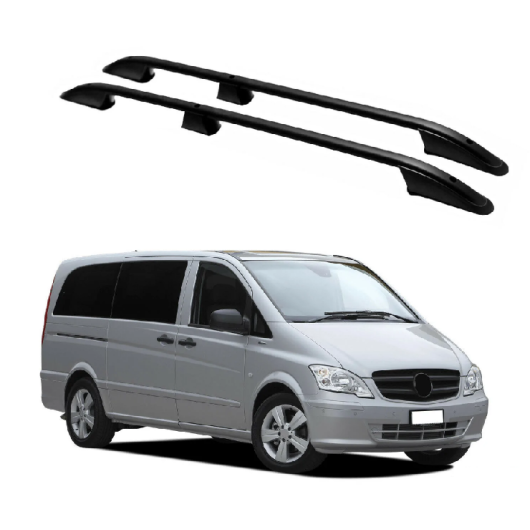 Rails de toit noir MB Vito W639 OMAC Equipement pour transport en van