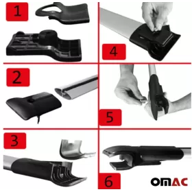 Barres de toit Elegance MB Vito W447 OMAC Equipements pour coffre de toit en van