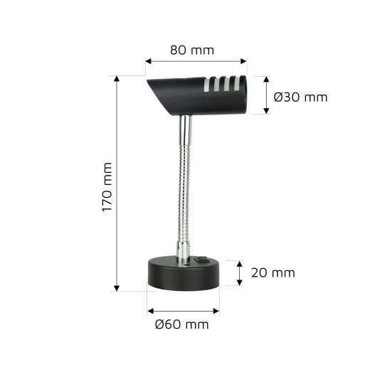 Lampe d'appoint flexible LED HABA Sao - Eclairage intérieur pour fourgons et campings car