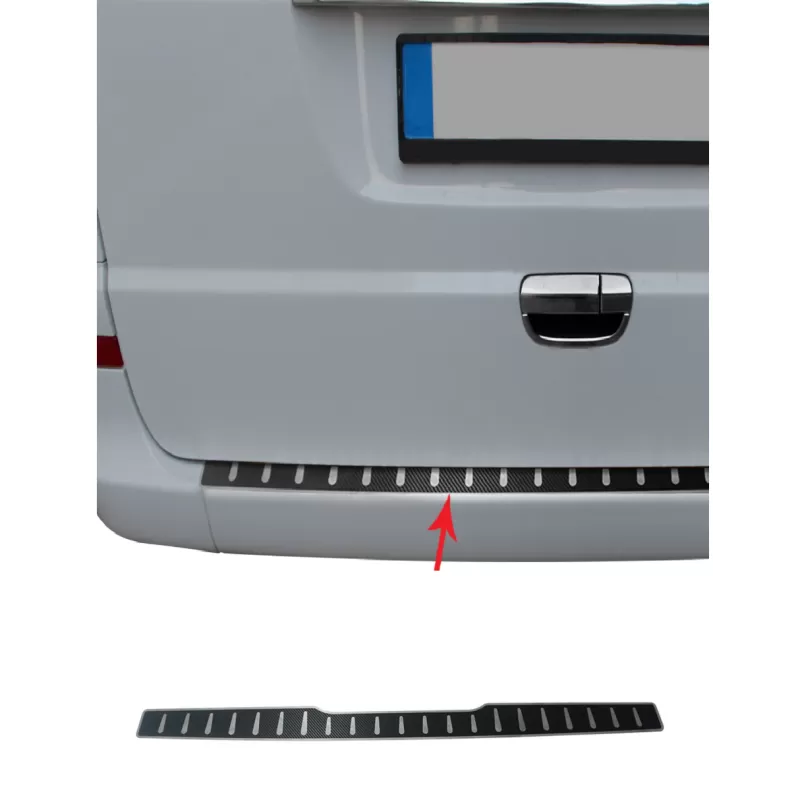 Protection De Seuil De Coffre (pare-chocs) Pour Mercedes Viano W639 - Inox Chromé