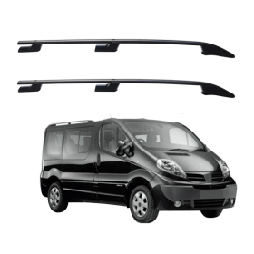 Rails de toit noir Renault Trafic 2 OMAC - barre de toit pour van & fourgon L1H1 & L2H1