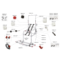 Pièces détachées Carry-Bike Lift 77 FIAMMA Pièce de rechange pour porte vélo en van 