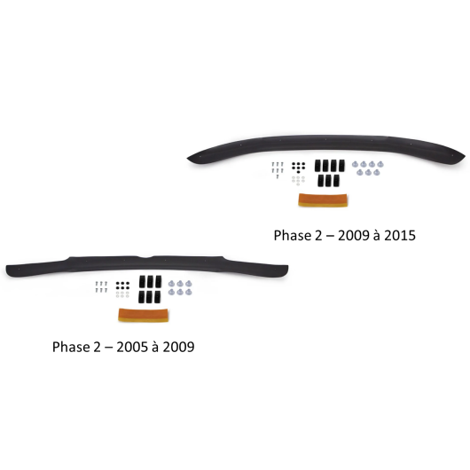Déflecteur De Capot Noir Acrylique Pour VW Transporter T5 (2003-2009) | OMAC France | Protection Sans Perçage