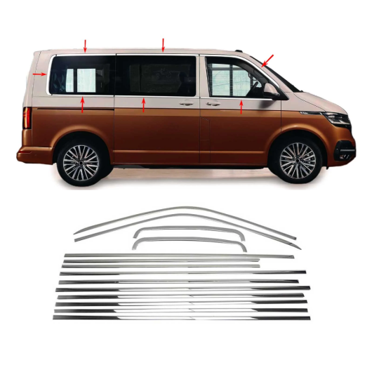 Moulure de vitre inox VW T6.1 OMAC - Moulure & protection carrosserie fourgon