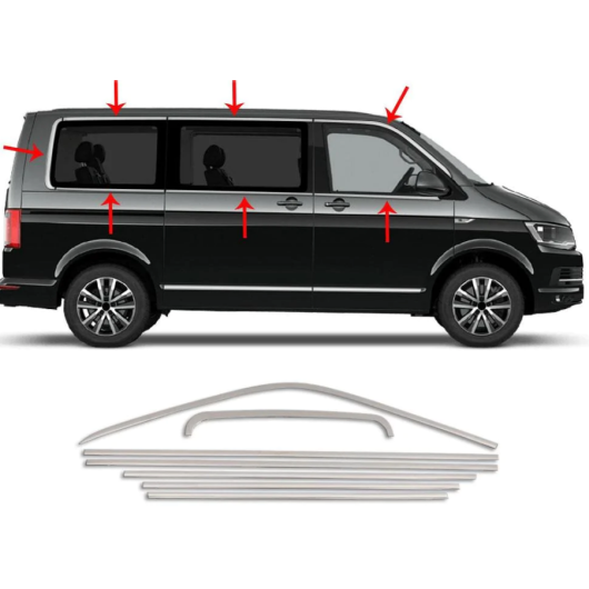 OMAC Moulure de vitre inox VW T6